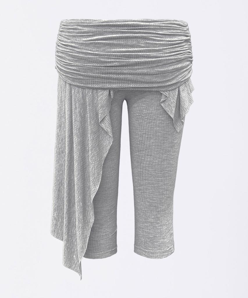 SCULPTOR Asymmetric Skirt Leggings Melange Gray