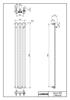 Luxrad Azure bathroom radiator 150x24.2 cm white ZDC 312 W