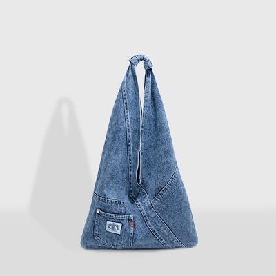 Retro Džínsová Taška cez Rameno Jedinečný Streetový Trend Všestranná Crossbody Taška s Veľkou Kapacitou pre Študentov