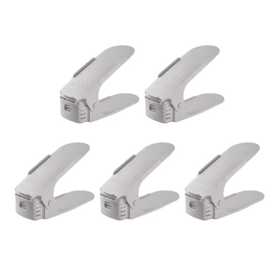 5Pcs Shoe Use Stacker Shoe Slots Adjustable Double-Layer Design Shoe Rack