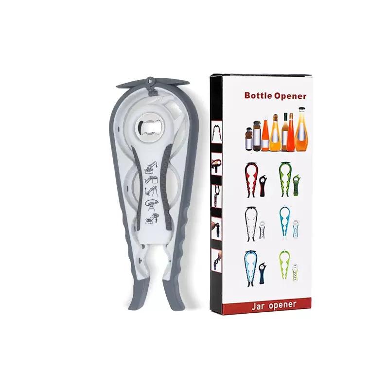 HOMZY Can Opener Multi Functional Four In One Beverage Bottle Opener Cap Twister Four Position Can Opener Anti Slip Cap Twister