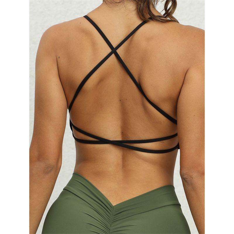 New Quick-Drying Breathable Fashion Nude Feel Yoga Bra Running Exercise Underwear Beauty Back Fitness Tops High Elastic Bubble Wrap