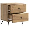Nightstand Set of 2 Artisan Oak Finish 43 x 34.5 x 47.5 cm