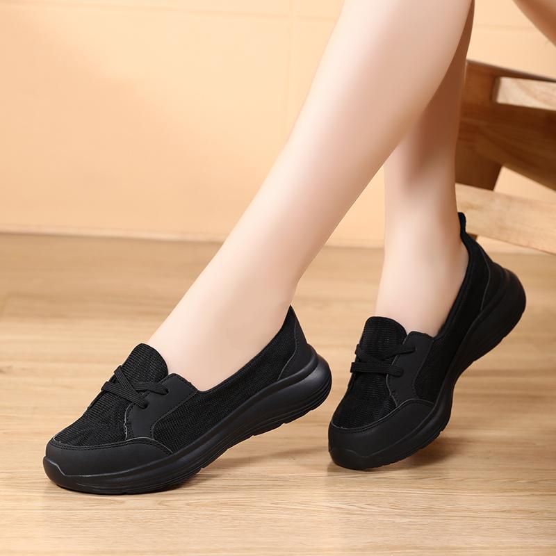 Fashion Women Casual Shoes Platform Breathable Walking Mesh Flat Bottom Outdoor Casual Sports Vulcanized Shoes Zapatillas De Deporte