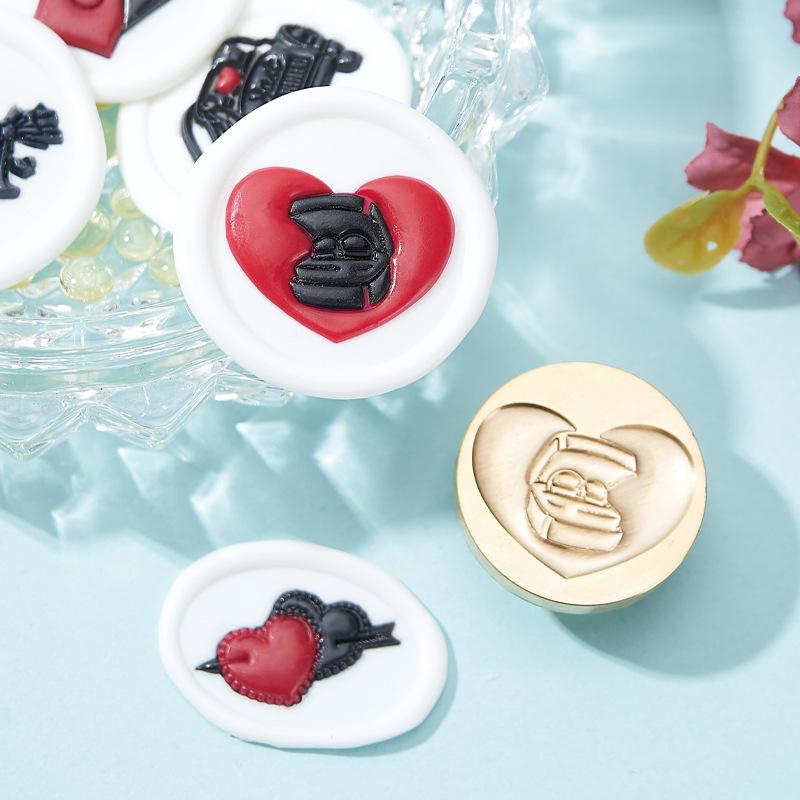 High-end Wax Seal Stamp Head About LoveEnvelope Wedding Sealing Brass Stamp for Creative Decorative Invitations Cards Decoration