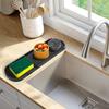 Counter Silicone Drainage Tray Food Grade Skid Resistance Frosted Bottom Silicone Dish Drying Mat for Bathroom