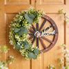Christmas Ball Flocked Needle Wreath Ornament Creative Bow Red Berry Vine Wreath