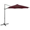 VidaXL Cantilever Garden Parasol with Pole and LED Lights, Patio Sunshade, Outdoor Terrace Sun Shelter, 312342