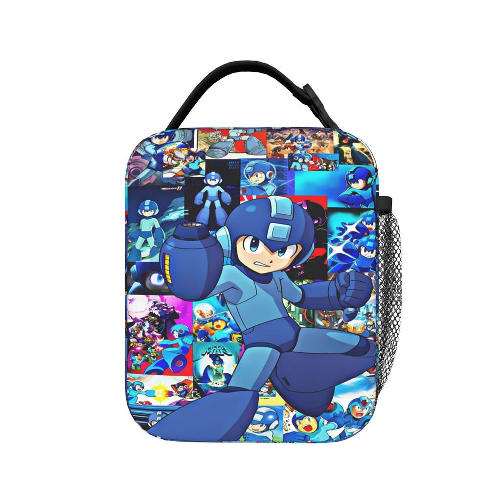 Lunch Bag Mega Man Cartoon Office Lunch Box For Girl Boy Leisure Portable Insulated Designer Thermal Tote Handbags