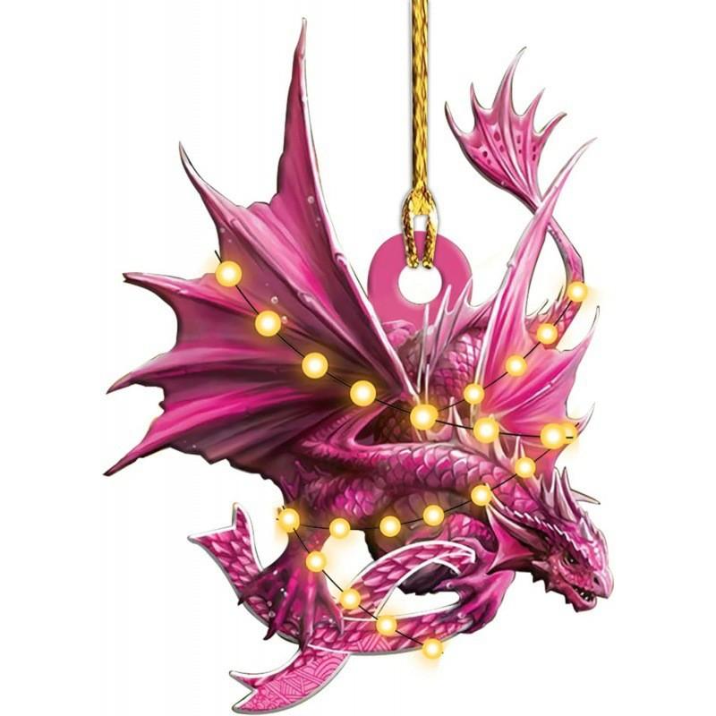 Festive Cartoon Style Acrylic Dragon Car Ornament For Vibrant Christmas Decor