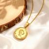 Vintage Königin Elisabeth Medaillen Anhänger Halskette, Edelstahl Elizabeth Porträt Münze für Damen, Göttinnen Medaille Modeschmuck
