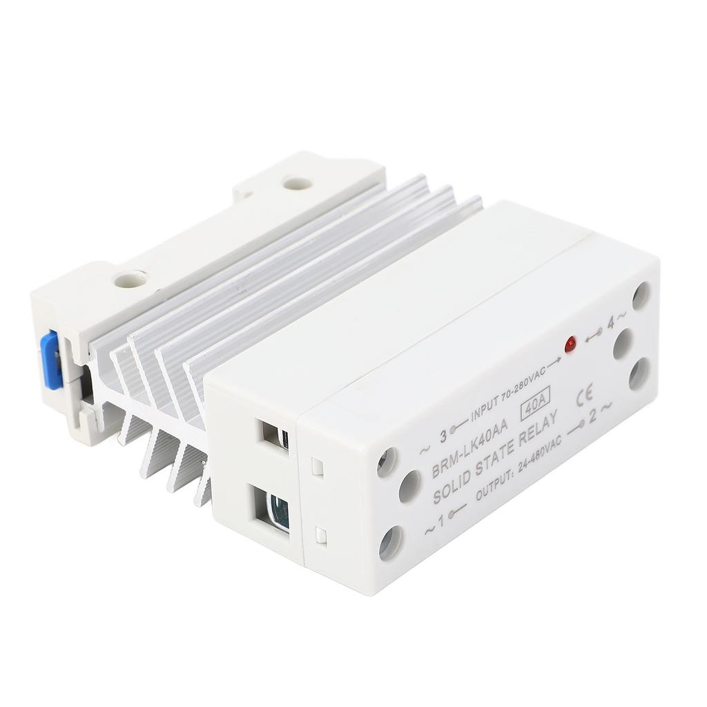 Din Rail Solid State Relay Integrated 70‑280VAC Input 24‑480VAC Output Single Phase Solid State Rela
