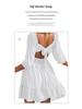 Elegant Spring-Summer Square Neck Ruffle A-line Dress