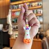 Halloween Cat Bat Spider Keychain Black Animal Keyring Pendant For Party Gift Jewelry Accessories