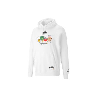 Puma Club Graphic Knit Hoodie Men Hoodies White 533198-02