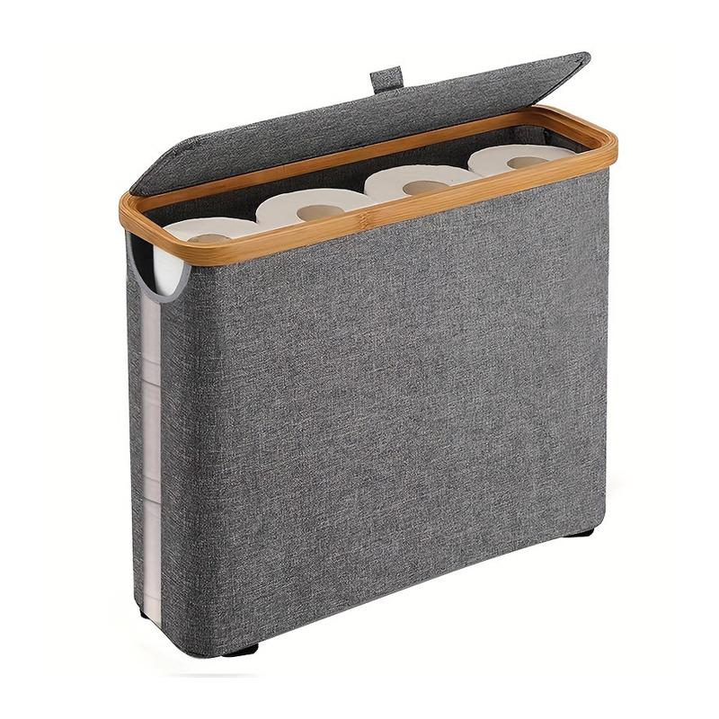 

Foldable Storage Basket Toilet Paper Basket Toilet Paper Bathroom Laundry Basket Toy Organizer Convenient Paper Holder Box серый