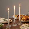 Luxury Glass T-Shaped Candle Holder Wedding Centerpiece Candle Sticks Holders Vase Clear Glass Taper Candlestick Holder