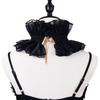 Palace Ruffled Scarf Fake Collar Necktie Adjustable Stand Collar Decorative Cape Wrap Neck Ruff Shawl Clown Choker Collar