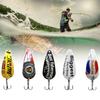 5pcs/box Trump Sequins Spinner Lure Sliver&Gold With Treble Hook Metal Spoon Lure Hard Fishing Lure With Fishing Tackle Box