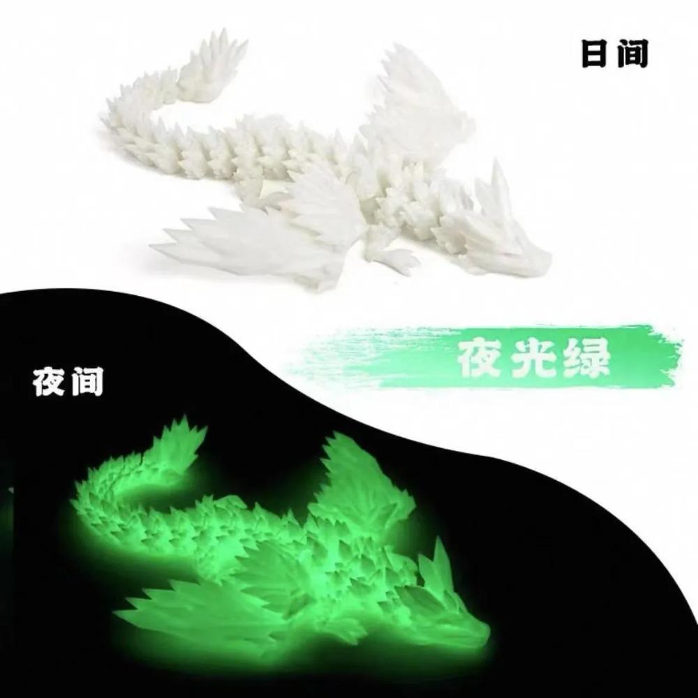 Dragon Magic cu Aripi Imprimat 3D 14cm Articulații Mobile Jucărie Fidget Ornament Rotativ Articulat pentru Birou Jucării Artizanale Cadou