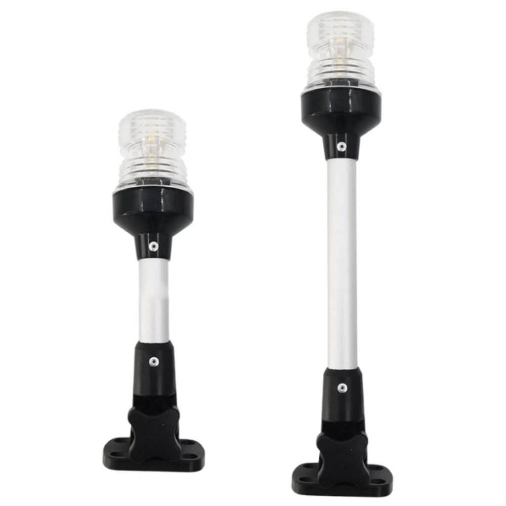 Aluminum Alloy Rod LED Anchor Light Fold Down Design 12-24V DC Marine Navigation Light Sturdy Construction White Light
