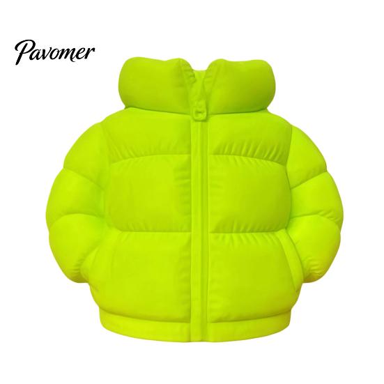 Pen And Pencil Holder Puffer Jacket Shaped Cup, 3D Printed Desk Organizer, Creative Teacher Gift Coat for Makeup Brushes, Home Office Decor