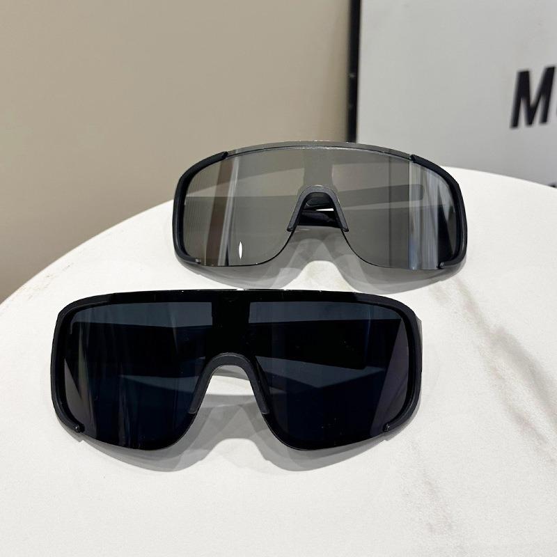 3-piece Set of Y2K Style Sports and Fashion Glasses White MERCURY Silver Mirror Lenses