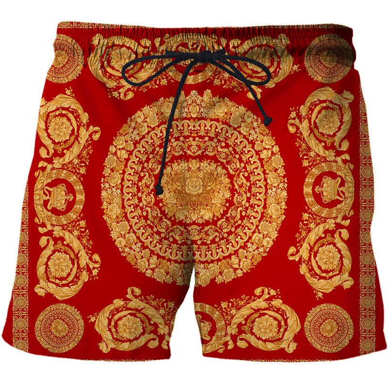 

Роскошные пляжные шорты с 3D принтом, брюки для мужчин, гавайские плавки для отдыха, повседневный спортивный костюм для серфинга, детские шорты для доски для льда 5XL