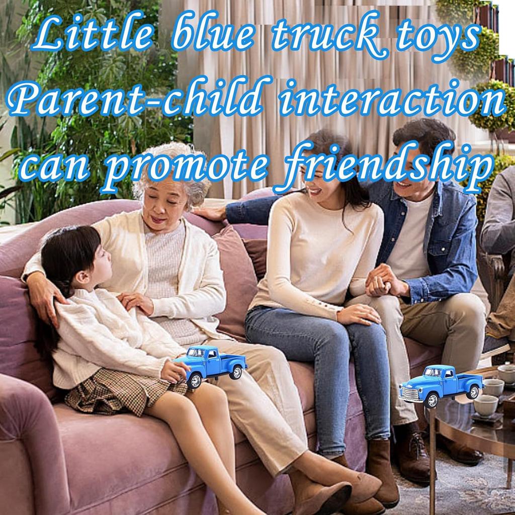 Little Blue Truck Toy for Toddlers 2 3 4 5 6 7 8 Year Old Boys Girls,1:32 Alloy Toddlers Car Toy Driveable,Car Door Can Open,Toy Trucks for Kids