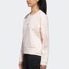 Adidas Style Soft Sweatshirt With Logo Print, Cropped Casual Sport Women Sweatshirt Pink GM1460