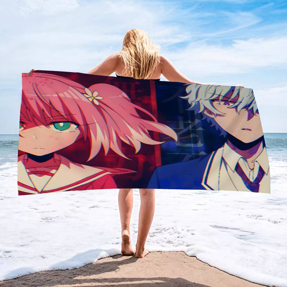 Anime Talentless NanaS Beach Towel Colorful Bath Towels for Girl Microfiber Quick Dry Custom Sand Free Beach Yoga Spa Gym Pool