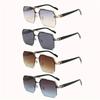 Classic Half-Frame Fashion Glasses for Men & Women - Vintage Style Slimming Effect for Driving & Outdoor Adventures Gradient