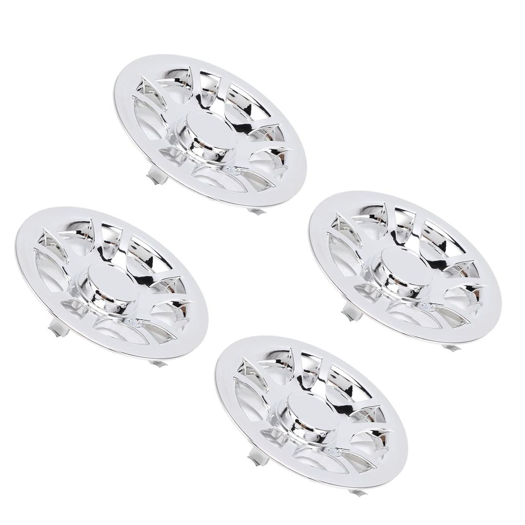 4 Pcs 8 Inch Golf Cart Hub Caps Chrome Plated Wheel Covers Rim Protector for EZ?GO Golf Cart