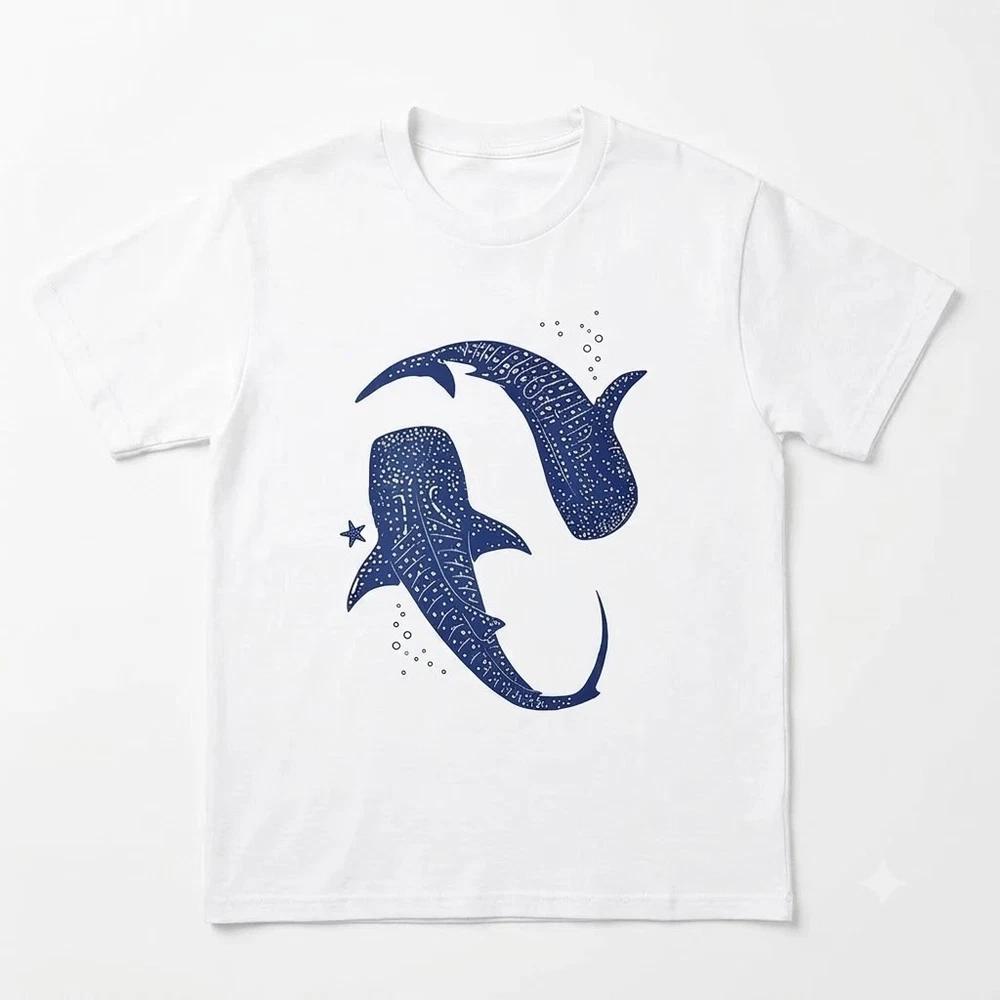 Whale Shark Graphic Ocean Marine Life White TShirt S