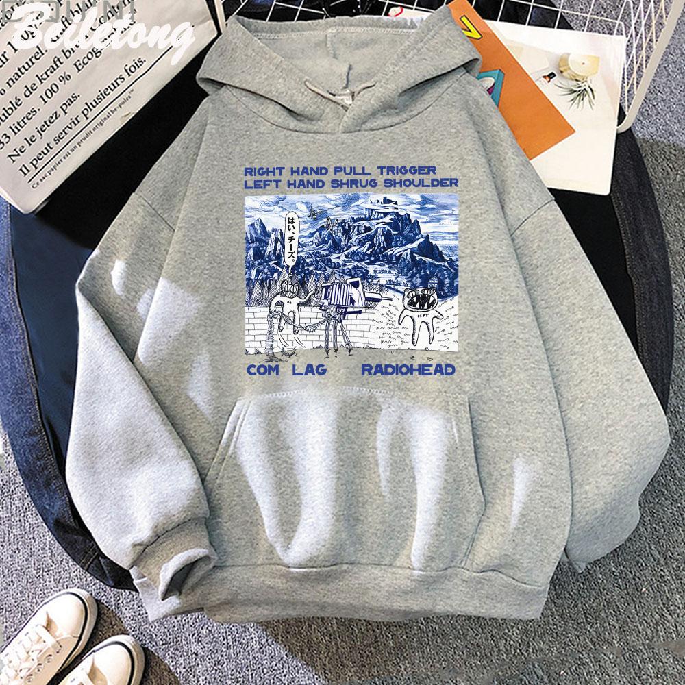 Radiohead Vintage Print Hoodie for Man/Women Hip Hop New York Tour Rock Band Music Album Sweatshirt Pullover Hoodies