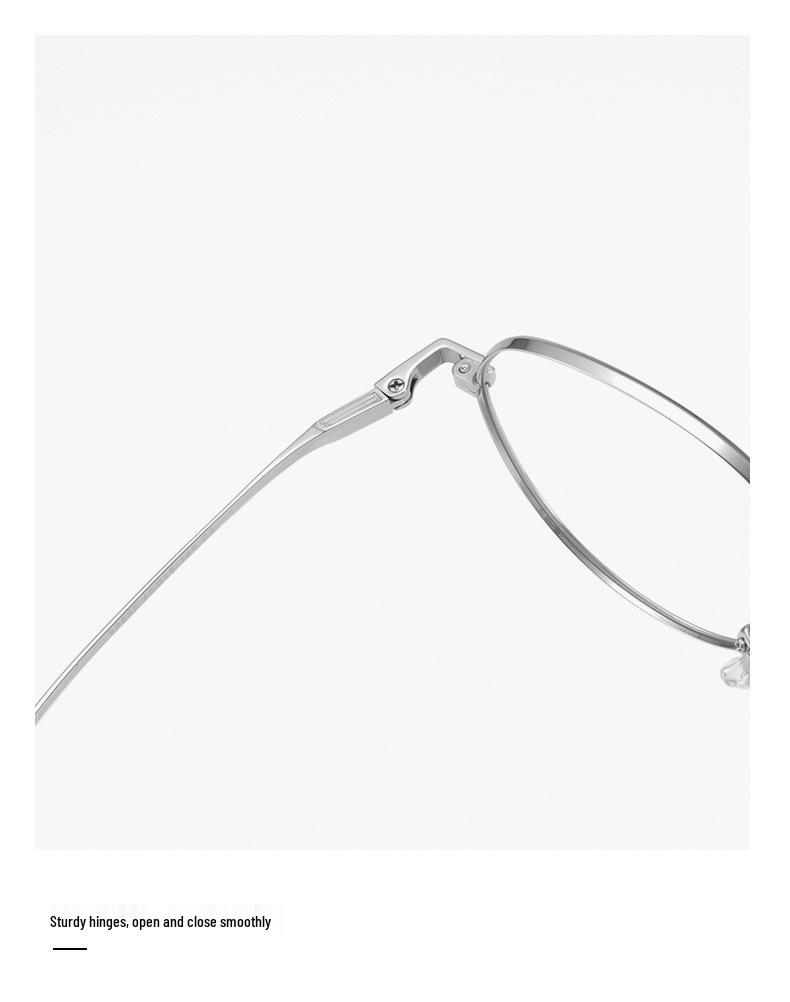 Pure Titanium Oval Eyeglass Frame 48: Fashionable, Lightweight, Unisex, and Perfect for Daily Commute.