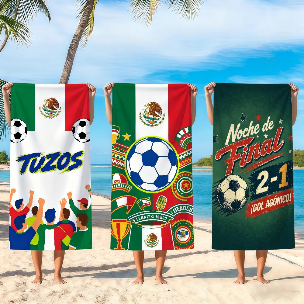 Mexican Fans Towel Beach Oversized Soft Ultra Absorbent Quick Drying Large Pool Travel Camping Bathroom