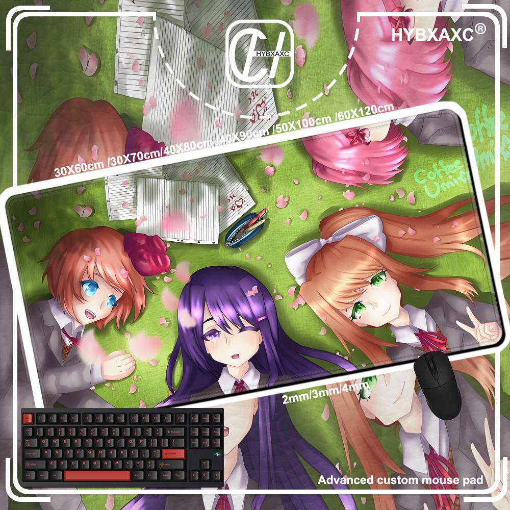 Doki L-LiteratureS Mouse Pad Cute HD Desk Pad Extended Gaming Keyboard Mats Large 90x40cm XXL Gamer Mousepad