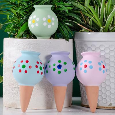 4 Pcs Self Watering Bulbs Polka Dot Flower Watering Globes Planter Insert Slow Release Watering Bulbs for Watering Houseplants