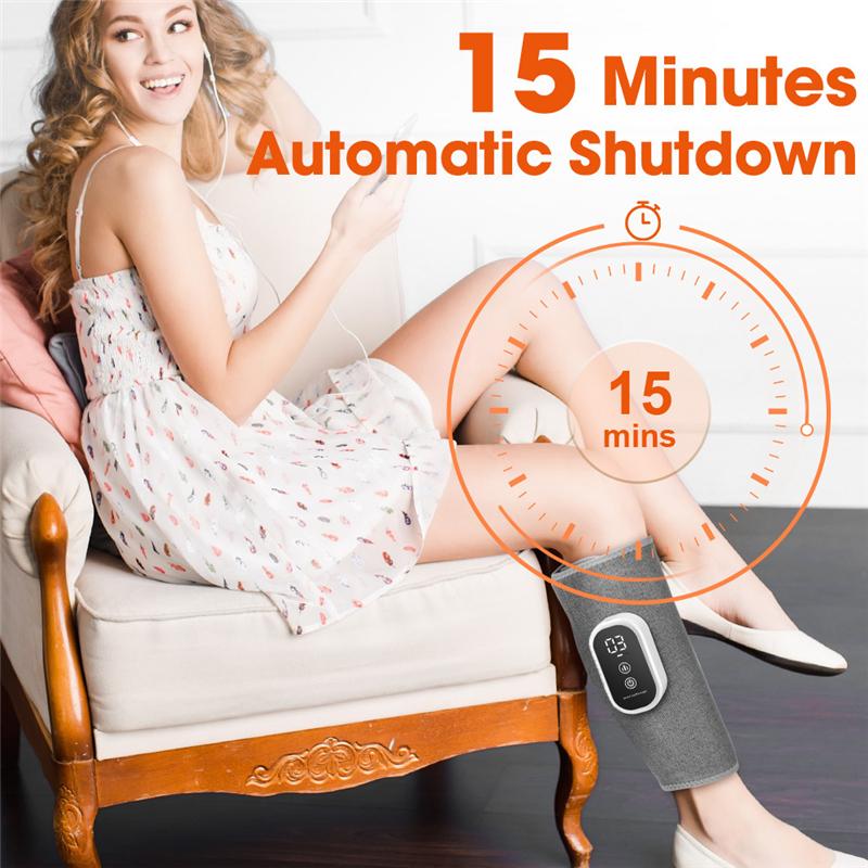 1/2PCS Electric Leg Massager  3 Modes 3 Levels Wireless Rechargeable Airbag Compression Calf Massage Relax Leg Blood Circulation