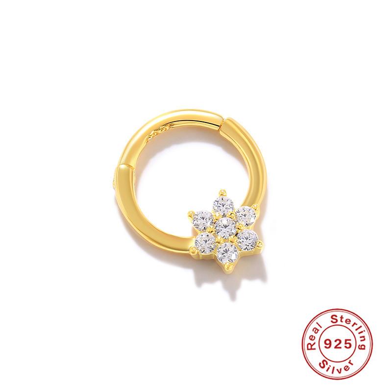 Sterling Silber 925 Hip Hop Knorpelpiercing Ohrringe Nasenringe Lippenringe Ohrringe Körperschmuck Hypoallergen Weiblich Männlich