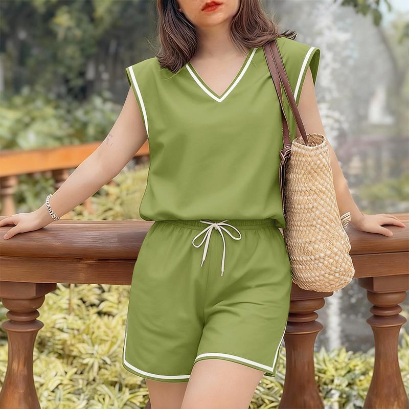 ZANZEA Women Sleeveless Vest Tops and Shorts Summer Two Piece Suit Sets