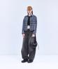 VIVABROWN 85-Viva090 Sand Crop Long Sleeve Check Shirt Navy