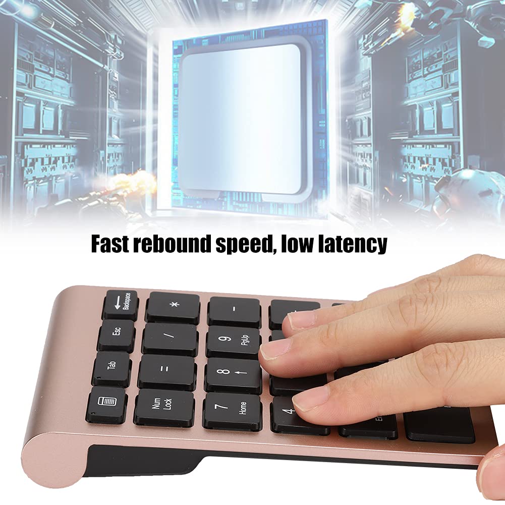 RF304 22-Key Numeric Keypad, USB 2.4G Wireless Mini Keyboard with Receiver, Scissor-Foot Keycap Design, Fast Rebound Speed, Low Latency, Ergonomic