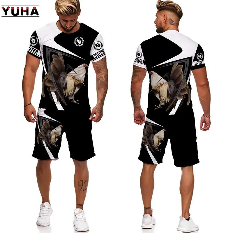 

Летний мужской повседневный спортивный костюм в стиле ретро с круглым вырезом, большие модные футболки с 3D принтом, мужская футболка + шорты, одежда, комплекты из 2 предметов 6XL