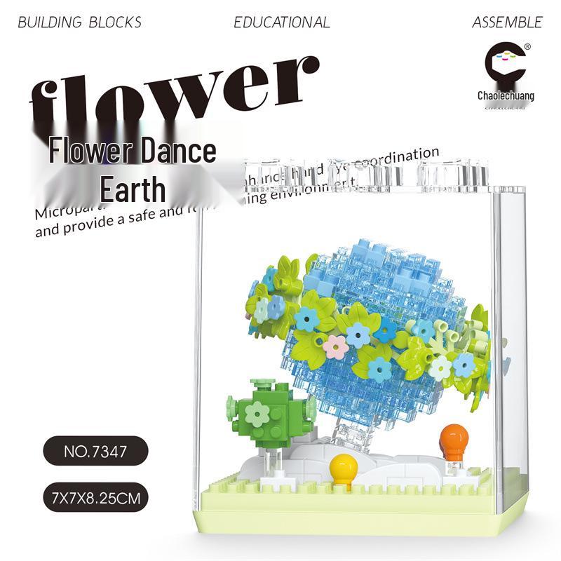 Bionic Eternal Flower Building Blocks: Sunflower and Rose Assembly Toy for Children
