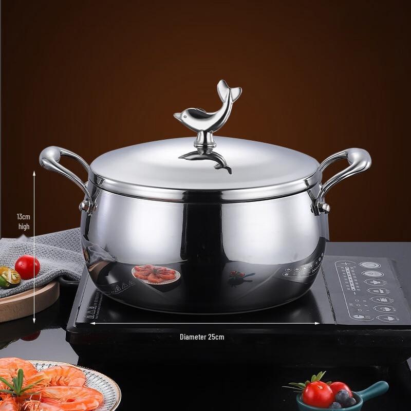 

Yoshida Sho 24CM Double Handle Thickened Stainless Steel Stew & Soup Pot