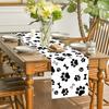 Pet Dog Paw Table Runner Puppy Themed Birthday Party Decorations Table Cover for Pet Paw Birthday Party Supplies Tablecloth