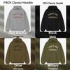 2024FW Essentials Geprägter Schwerer Fleece-Hoodie