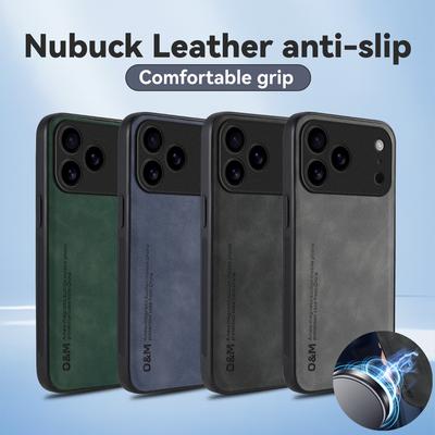 Semišové kožené nárazuvzdorné magnetické pouzdro pro Apple iPhone 17 Pro Max 17 Air Ochranný kryt Zadní kryt Coque Funda